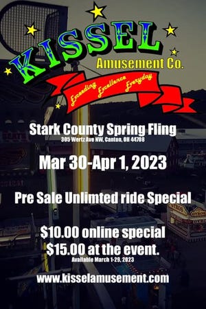 A Spring Fling event is taking place through Saturday at the Stark County Fairgrounds. Amusement park rides and fun for kids are featured.